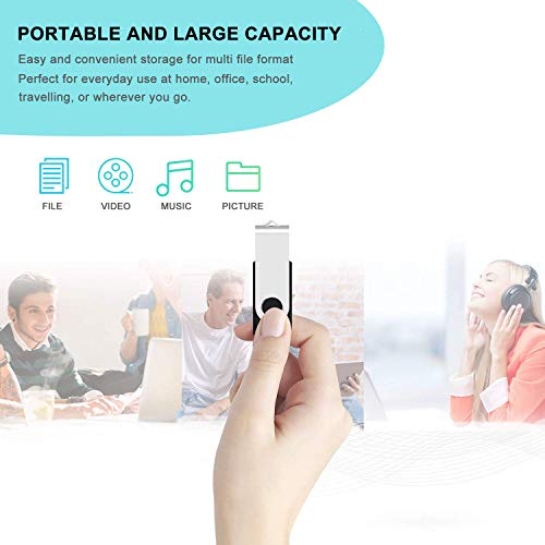 Aiibe 64GB Flash Drive 3.0 10 Pack 64GB USB Flash Drives High Speed Thumb Drive Jump Drive Memory Stick USB Drives 64 GB Bulk, Black - Image 4