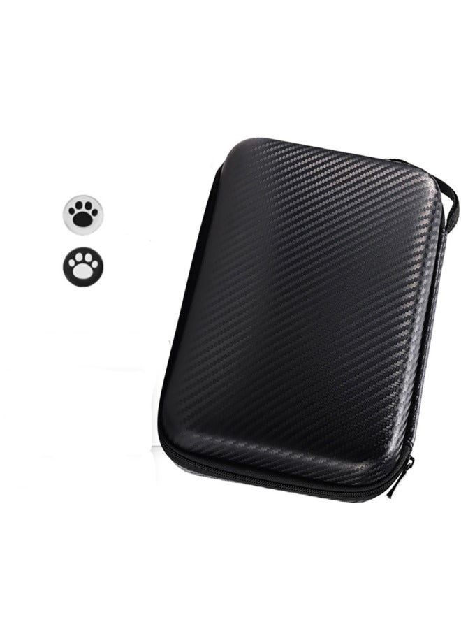 general EVA Hard Shell Bag Suitable For R35S/R36S Handheld Game Console Protection Bag Video Game Console Accessories Storage Bag-Product Color:Carbon Fiber - Image 1