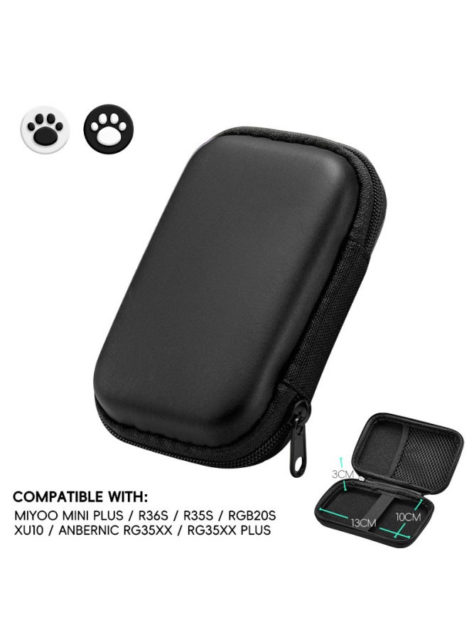 general EVA Hard Shell Bag Suitable For R35S/R36S Handheld Game Console Protection Bag Video Game Console Accessories Storage Bag-Product Color:Carbon Fiber - Image 2