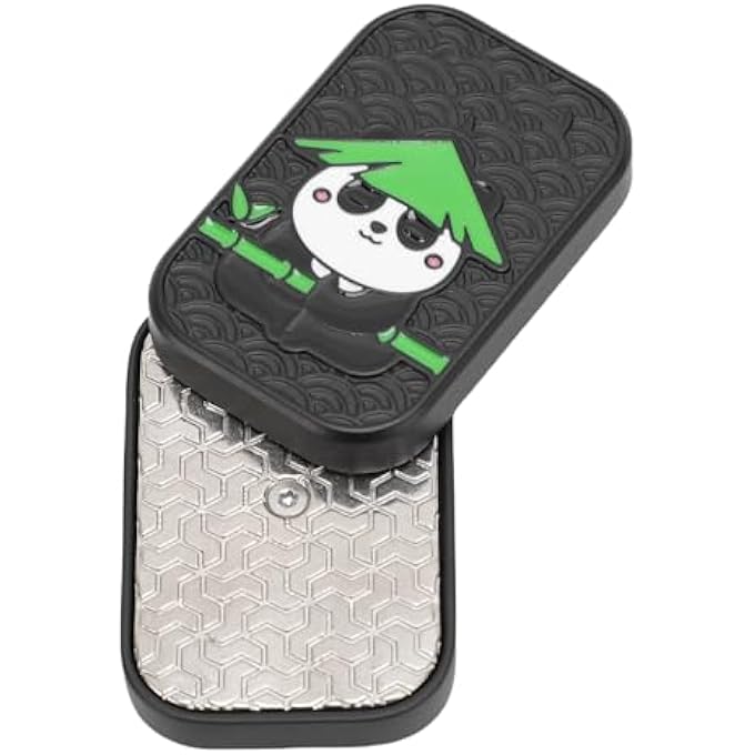 Srliya Metal Push Push Metal Push Card Toy Decompression Stress Relief Slider Zinc Alloy Animal Model for Waiting Meditation (Black) - Image 1