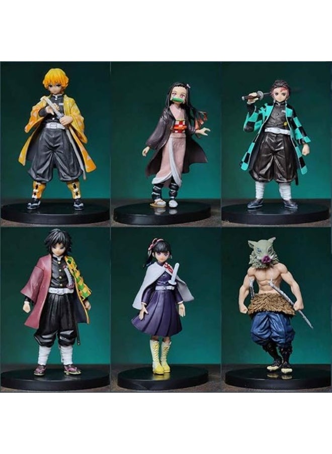 Toy Box Slαyer Toy Deмon Slαyer Action Figure, Figure Statue Anime Collection Figurine Doll Toys(6Pcs  - Image 2