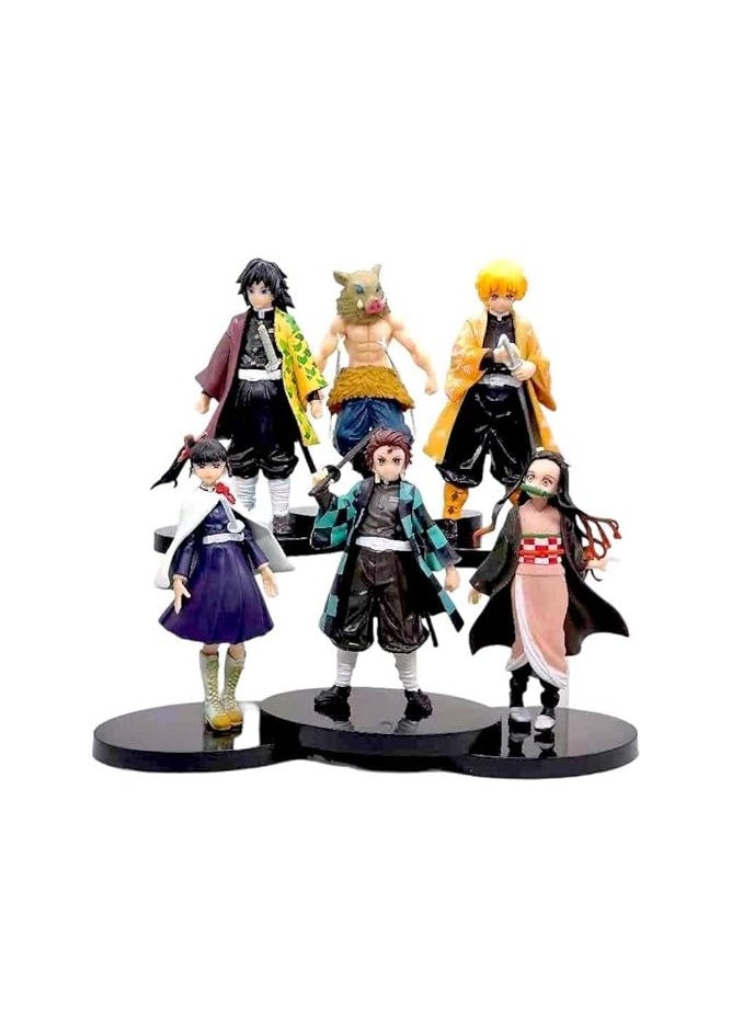 Toy Box Slαyer Toy Deмon Slαyer Action Figure, Figure Statue Anime Collection Figurine Doll Toys(6Pcs  - Image 3