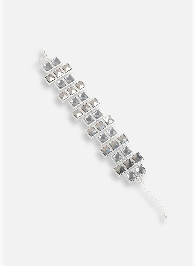 SOHI Gold Plated Designer Stone Party Bracelet For Women