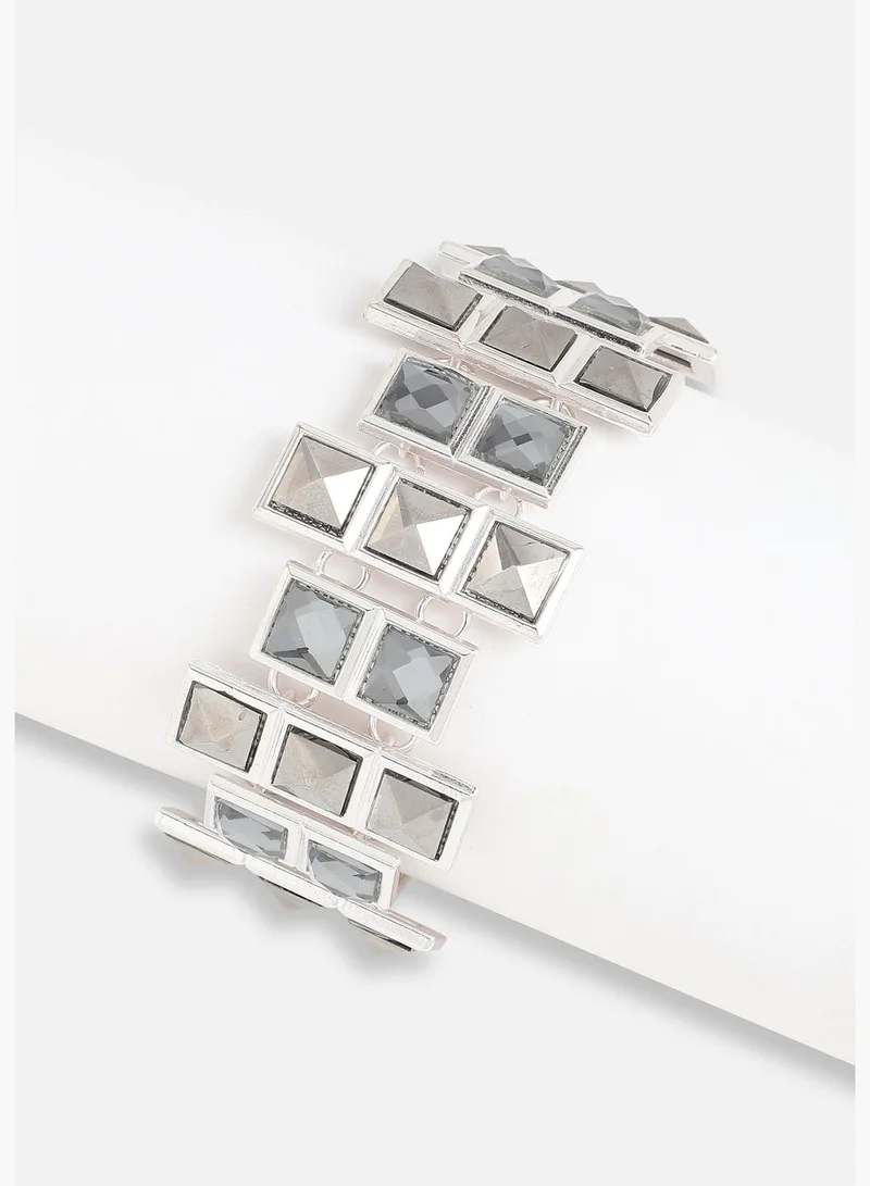 SOHI Gold Plated Designer Stone Party Bracelet For Women