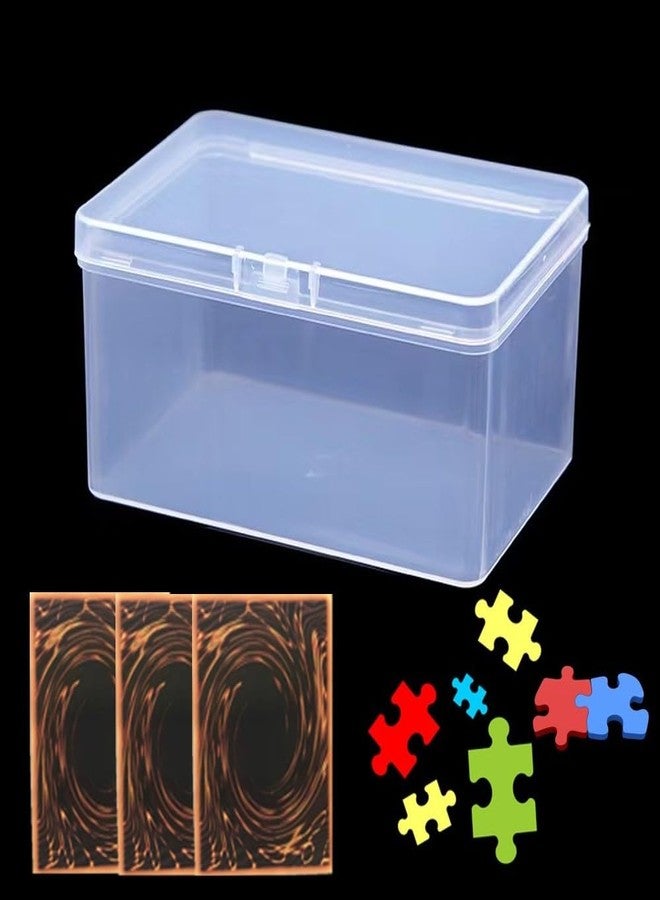 DKAOVH 2PCS Clear Plastic Deck Card Storage Box, Card Boxes,Collectible Trading Card Cases, Plastic Storage Containers Box for Game Card,Puzzle, chess pieces and other accessories - Image 1