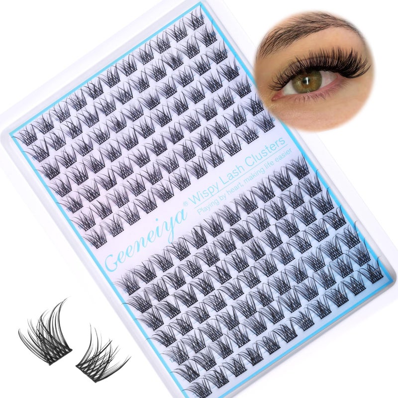 Short Lash Clusters Wispy C Curl Eyelash Clusters 1012MM Individual Eyelashes Natural Cluster Eyelash Extensions Natural Looking Cluster Lashes by Geeneiya154PCS C Curl 1012mm