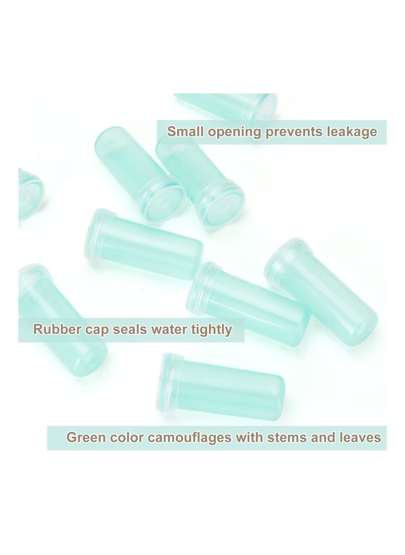 Generic - 200 Pack Floral Water Tubes 1.6 Inch Flower Water Tubes Flower Vials for Water Small Mini Floral Water Tubes for Flower Arrangement, Milkweed, Cutting, Green - Image 1