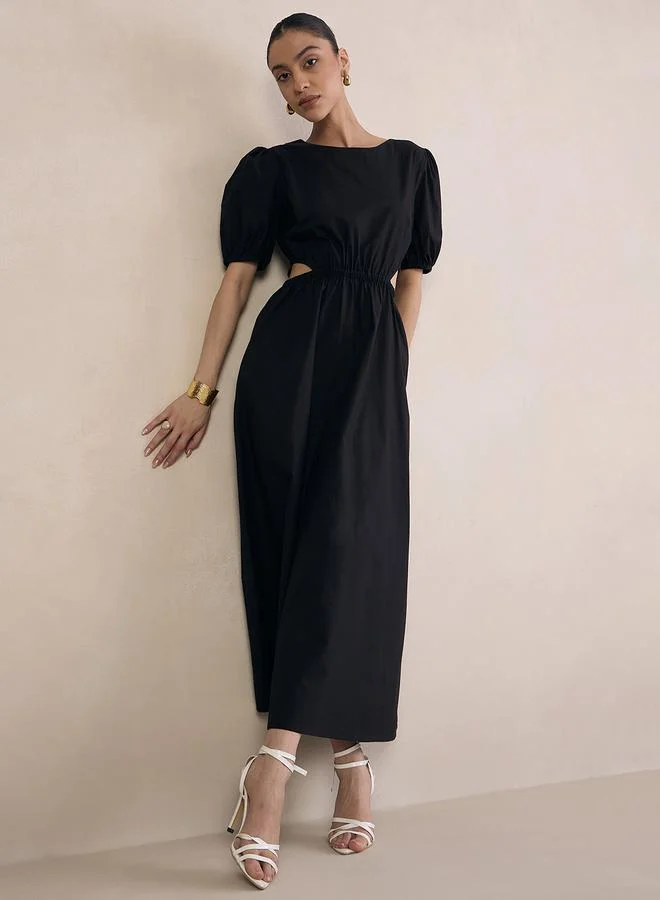FEMELLA Cutout Puff Sleeve Dress