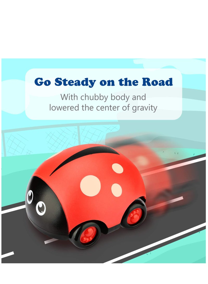 Excefore Animals Toys Cars Friction Powered Vehicle Play Push and Go Back and Forth Car Toys Party Gifts Stocking Fillers for Toddlers Kids Boys Girls Age 3+ Years Old (4 Packs) - Image 4