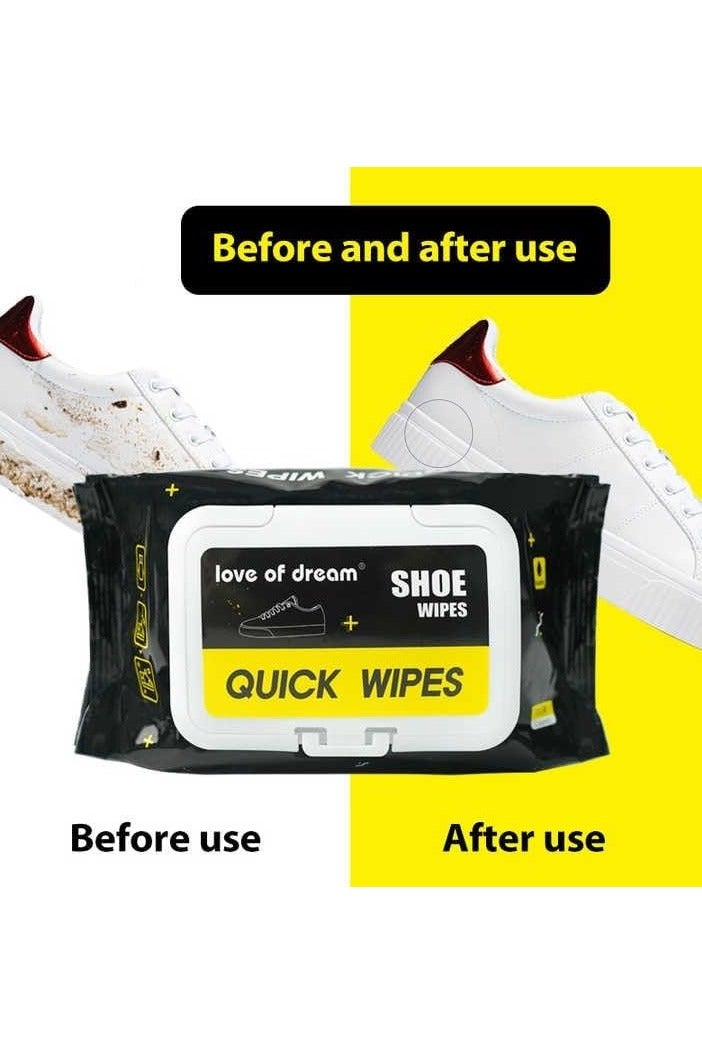 love of dream Shoe wipes 4 Pack 120 Pcs Sneaker Wipes Cleaner Quick Wipes for men and women Disposable Travel Portable Removes Dirt,Shoe cleaner Product, Natural, - Image 3