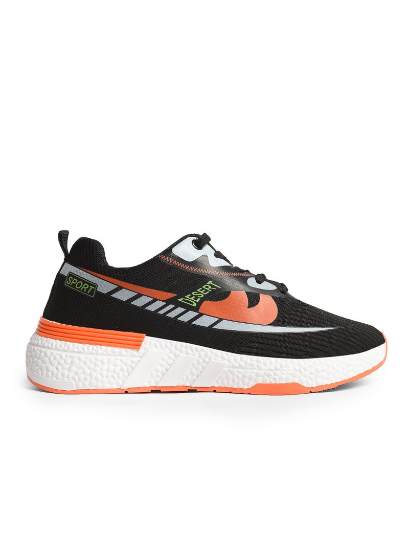 Desert Men's Sportive Knit Sneakers – Stylish Printed Design - Image 1
