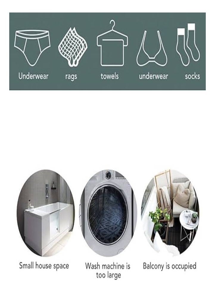TOPINCN 2 in 1 Mini Washing Machine for Washing and Drying Small Loads - Image 4