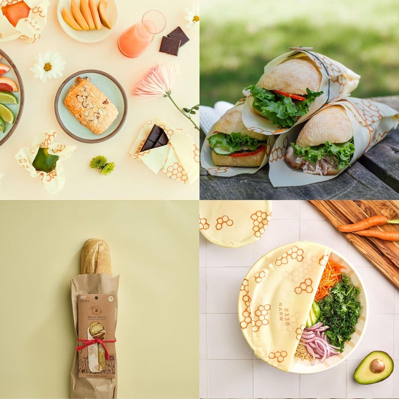 Bee's Wrap Beeswax Wraps for Food - Bread Wrap - Made in USA Reusable Bread Storage Bags - Organic & Eco-Friendly Alternative to Aluminum Foil, Sourdough Bags & Plastic Wrap, Honeycomb - Image 3