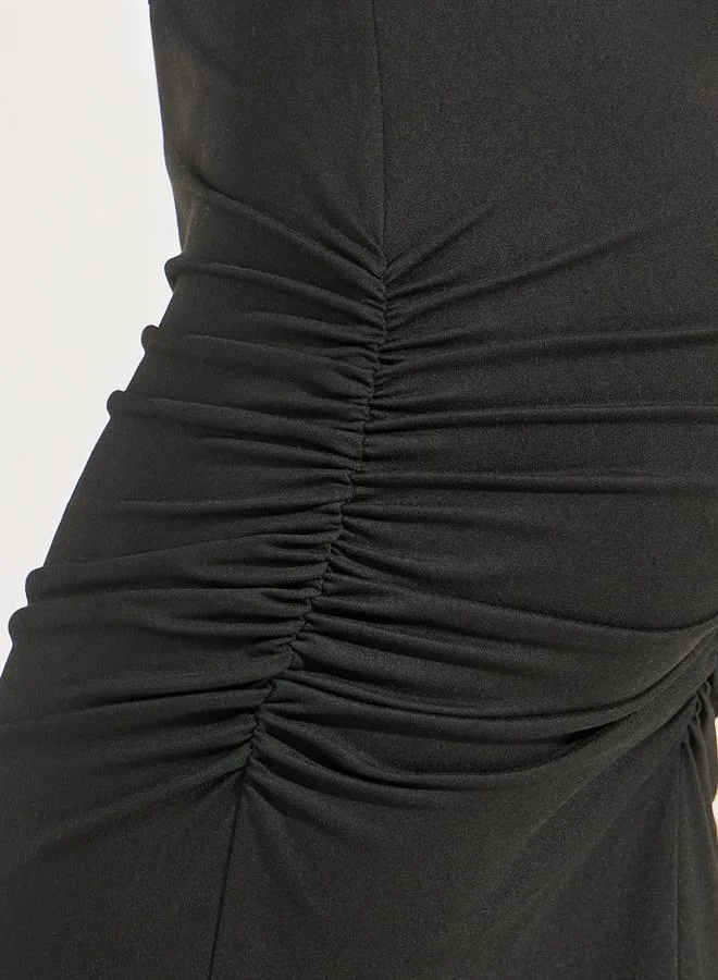 Styli Gathered Detail Mermaid Hem Maxi Skirt