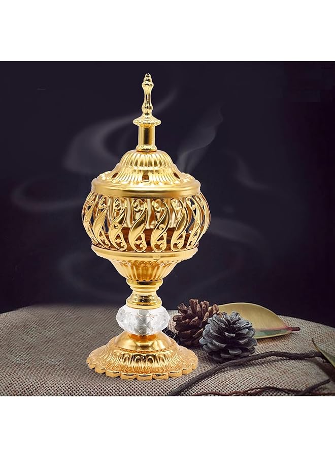 erorex Metal Incense Burner Bakhoor Burner Incense Censer Antique Arabic Incense Burner Meditation Yoga Spa Room Decor Pot Metal Candlestick For Yoga Spa Aromatherapy - Image 4
