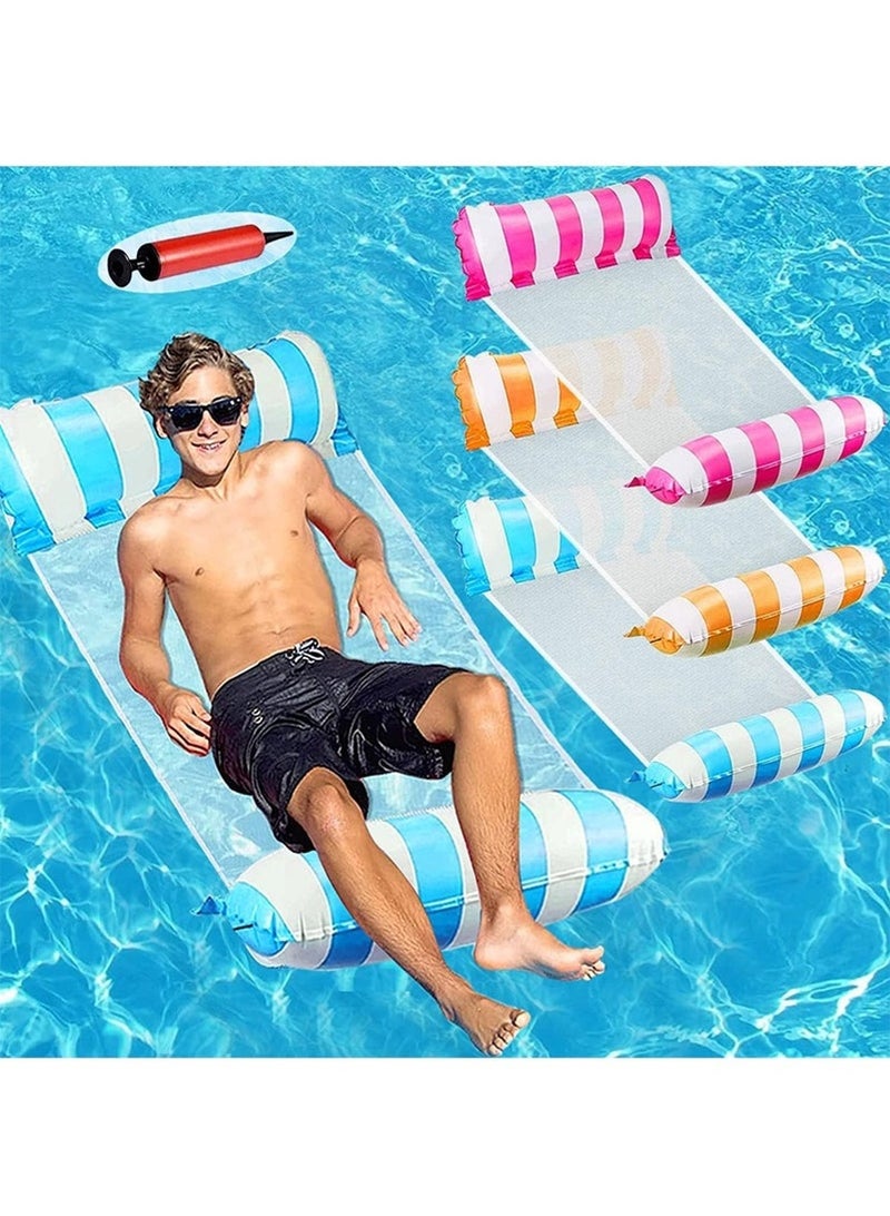 Leon Home 3 Pcs Pool Floats with Air Pumps, Multi-Purpose Swimming Inflatable Pool Floats, Pool Float & Water Hammock for Swimming - Image 3