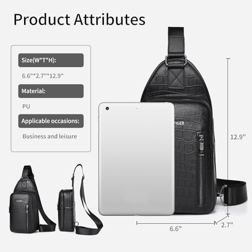 FAFIGER men crossbody bags Chest Bag for Men, shoulder bag for men, Unisex Tactical Messenger Bag, Durable Outdoor Travel Accessory - Image 4