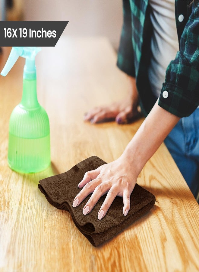Utopia Towels Kitchen Bar Mops Towels, Pack of 12 Towels - 16 x 19 Inches, 100% Cotton Super Absorbent Brown Bar Towels, Multi-Purpose Cleaning Towels for Home and Kitchen Bars - Image 2