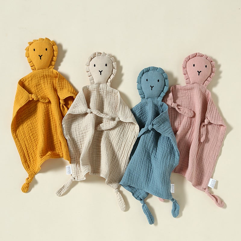 Baby Comfort Lion Plush Toy – Pure Cotton Gauze Soothing Companion for Infants - Image 2