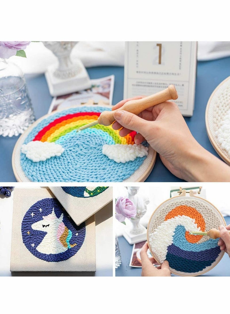 Excefore Punch Needle, Wooden Embroidery Pen Punch for DIY Craft Stitching Applique Embellishment 2 Pack - Image 5