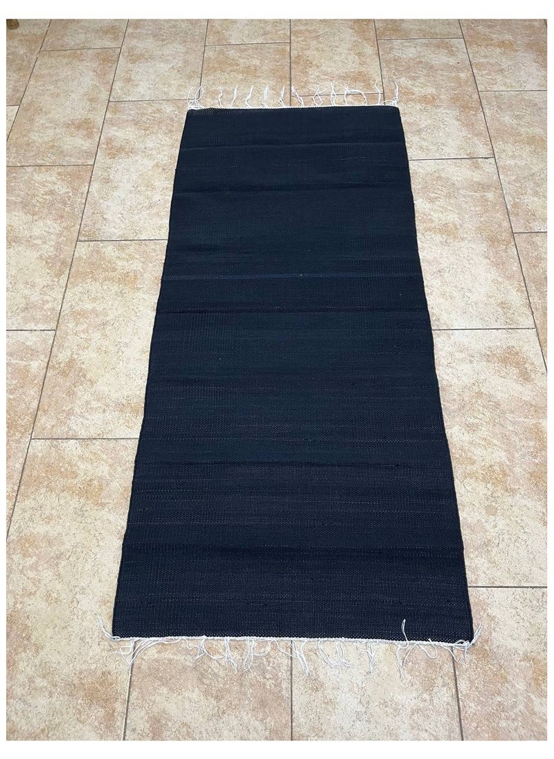 Bazaar Misr Cotton Kilim rag rug Black  - Image 3