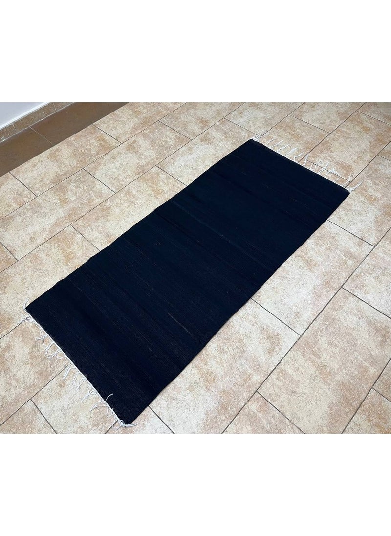 Bazaar Misr Cotton Kilim rag rug Black  - Image 2