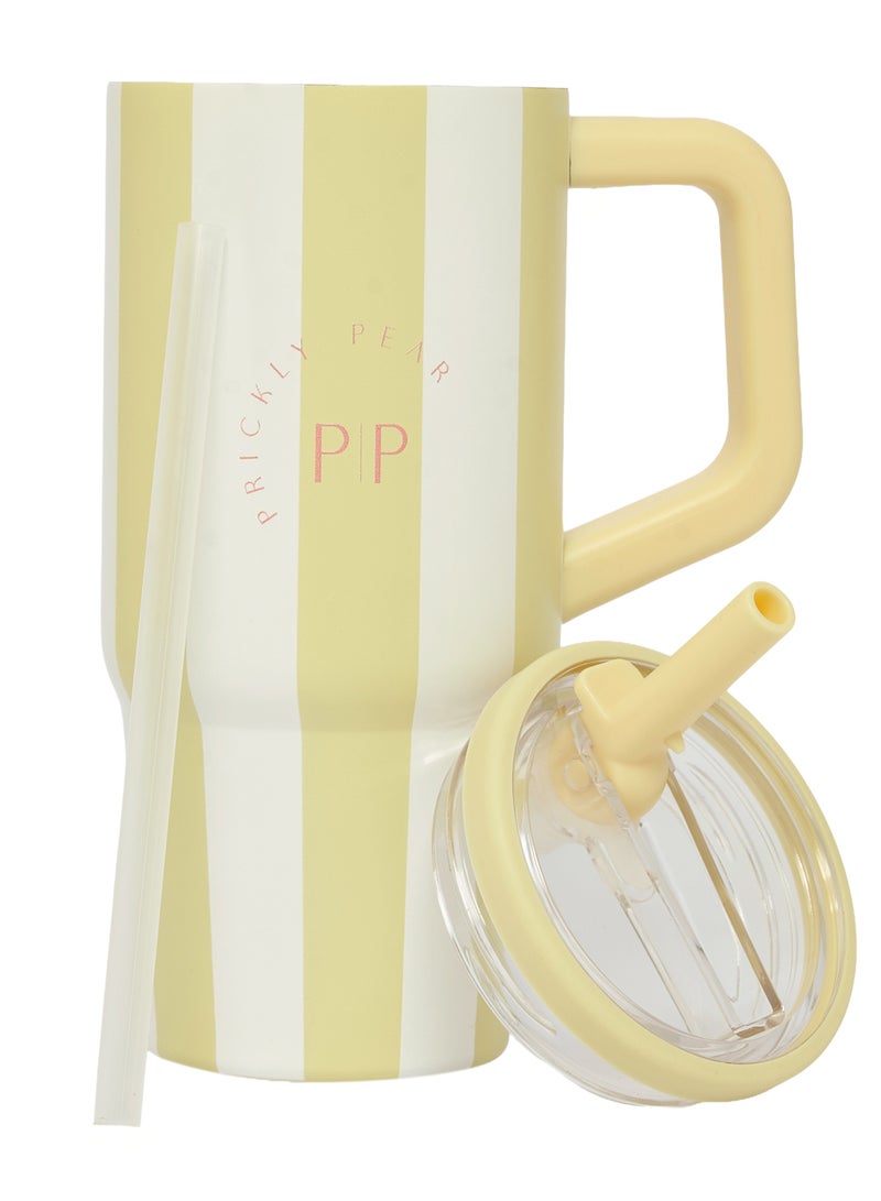 Prickly Pear Stainless Steel 20 Oz Hydrator 2.0 Water Bottle Sunshine Stripe - Image 1