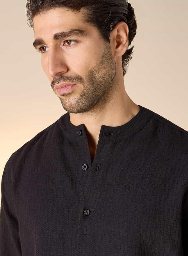 ايكونيك قميص جاكار أيقوني بنسيج متقاطع - Image 4