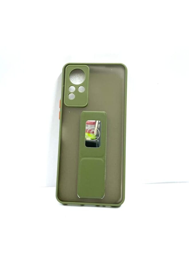 Silicone Shockproof Case with Magnetic Stand Infinix Note 12 4g Green - Image 1