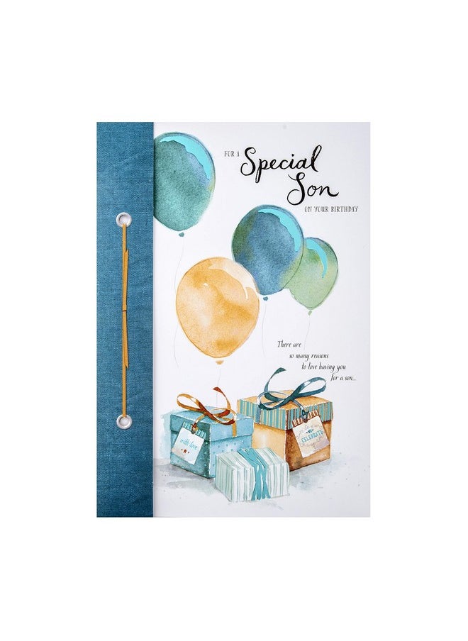 Hallmark Birthday Card For Son Classic Illustrated Design  - Image 1