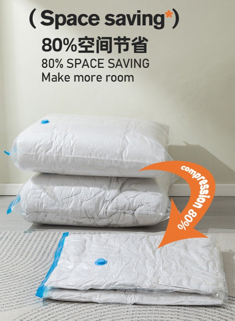 Premium Vacuum Storage Bag with Suction Pump 12-piece  (1 Suction Pump, 2 King, 3 Large,3Medium, 3 Small) Reusable space saving bag, storage bag. For clothes,jackets,mattresses,blankets,duvets,pillows, quilts, travel, storage. - Image 4