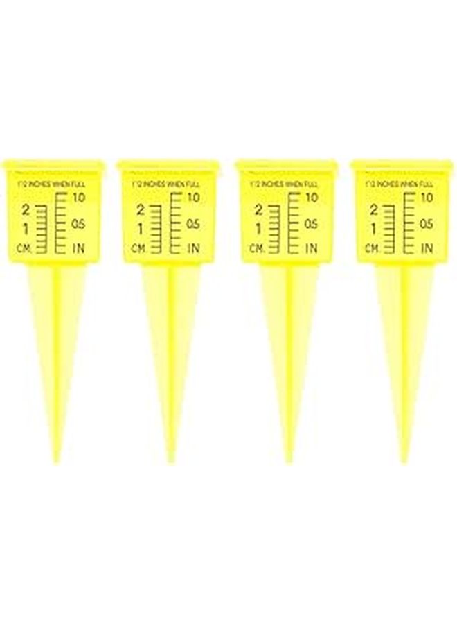 4pcs Rain Gauge 1.5 Inch Wide Mouth Outdoor Plastic Sprinkler Cups For Garden Lawn - Image 1