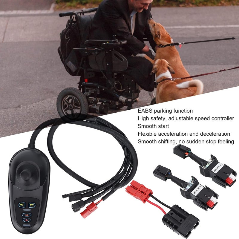 klarako Electric Wheel Chair Joystick Controller Replacement Accessorie, 4 Keys Flexible and Stable Speed Change Wheelchair Joystick Controller ith Brake - Image 2