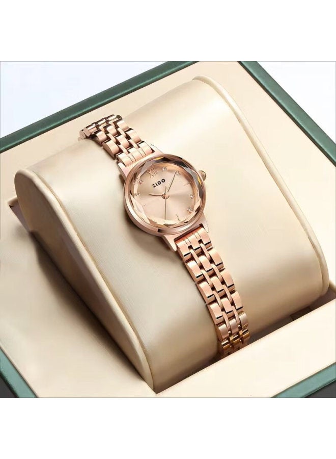 Zido Women's Fashion Versatile Small Dial Watch 1203 Rose Gold - Image 1