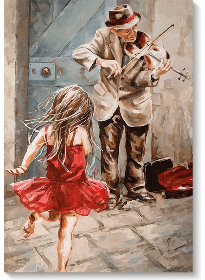 RYN Violinist Wall Art Multicolour 40x60cm - Image 2