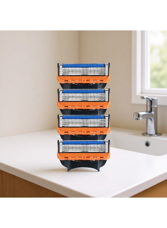 Western Mountains Fusion5 Power Mens Razor Blade Refills 4 Count - Image 1