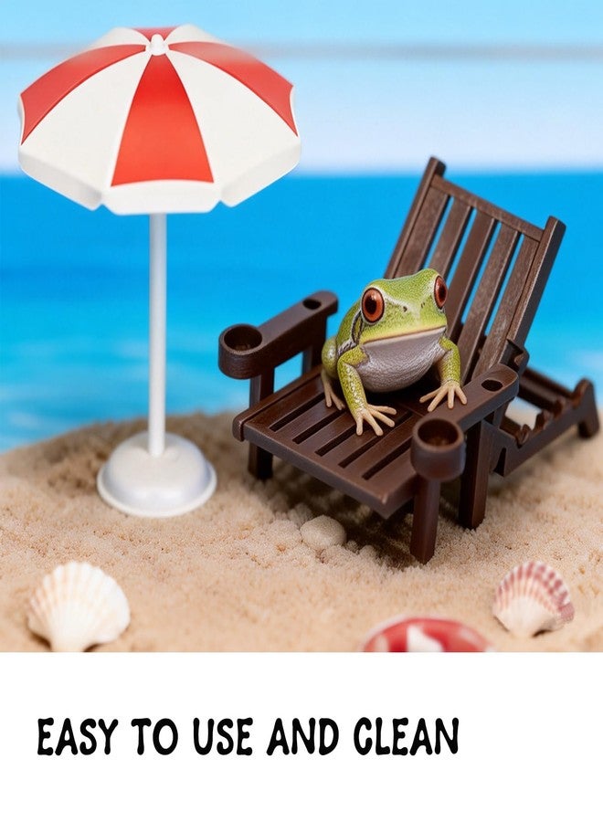 TTFdacai Tree Frog Tank Accessories Toad Habitat Decoration Frog Terrarium Decor for Amphibians, Aquatic Frogs, Toads, Turtles, and Hermit Crabs (Pool Set) - Image 5