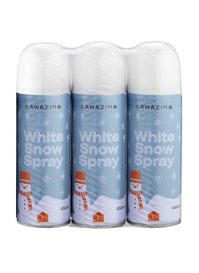 LAWAZIM White Snow Spray-3 Piece- Easy to Use Non-Toxic Quick Drying Safe for Surfaces Artificial Snow Spray -for Indoor and Outdoor Use - Occasions and Celebrations, Performances and Sporting events  - Image 4