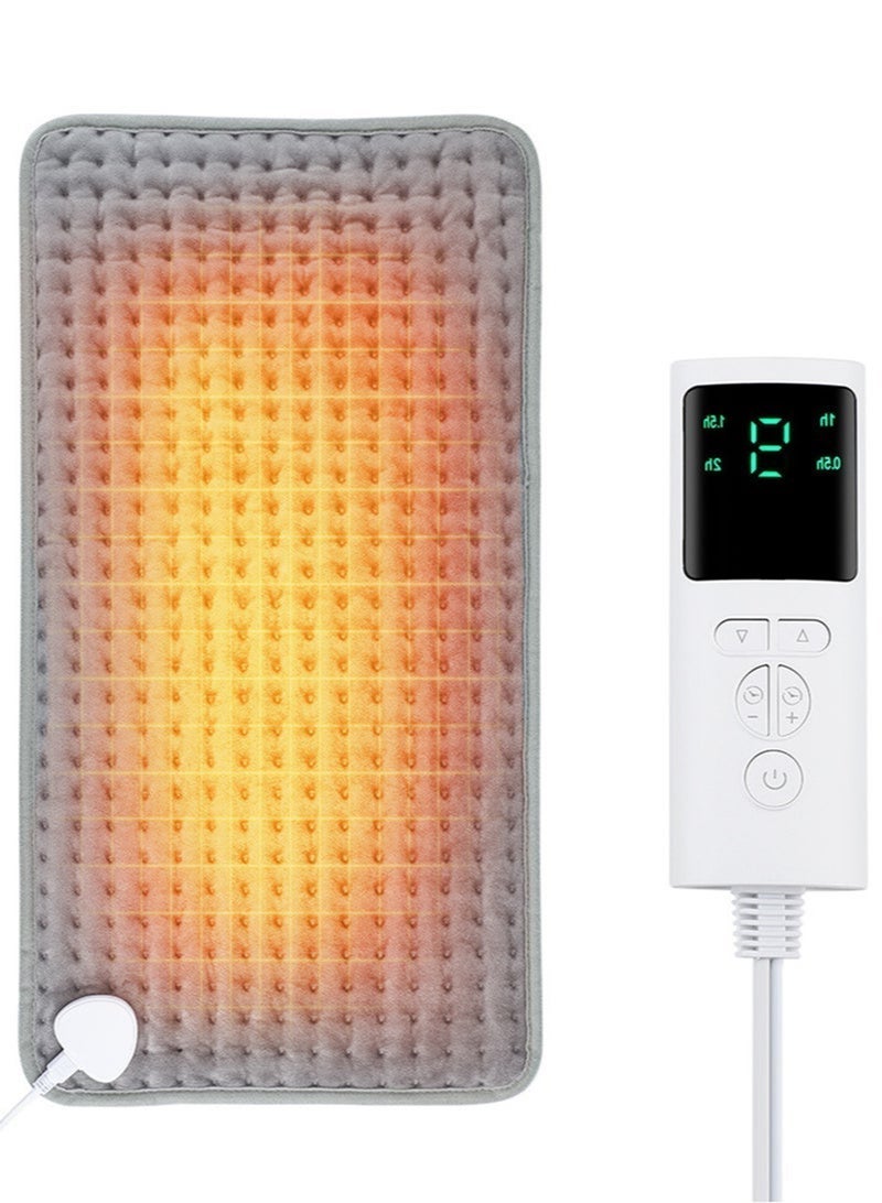 DUNELIFE Electric Heating Pad 12x24 Inch Heating Pad for Back Neck Shoulder and Knee Pain Relief and Period Cramps 9 Heat Settings 4 Timers Auto Shut Off Machine Washable Portable for Home Office Bed and Sofa - Image 1