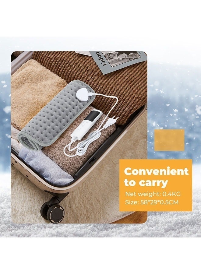 DUNELIFE Electric Heating Pad 12x24 Inch Heating Pad for Back Neck Shoulder and Knee Pain Relief and Period Cramps 9 Heat Settings 4 Timers Auto Shut Off Machine Washable Portable for Home Office Bed and Sofa - Image 4