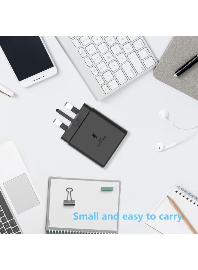 25W USB-C Super Fast Charger, PD Wall Charger Adapter Compatible with Samsung Galaxy S24/S23/S22/S21/S20/Note 20, iPhone 15/15 Pro, Pixel, iPad, Fast Charging Block with Type-C Cable - Image 2