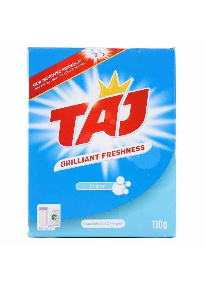 Taj Brilliant Freshness, Original Concentrated Detergent Powder- 110gms - Image 1