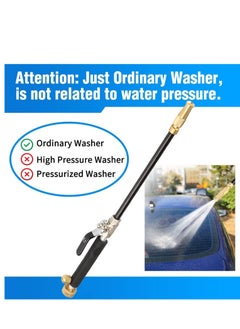 Excefore High Pressure Power Washer for Garden Hose, Portable Washing Wand Water Gun with 3 Hose Nozzle Black for Car Washing, Outdoor Window and Garden Hose  - Image 4