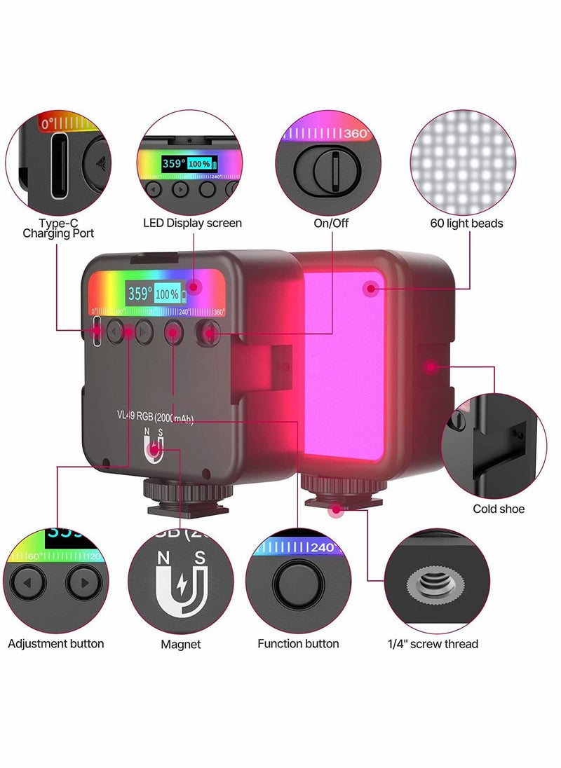 SYOSI - Filmmaking Case, U Rig Pro Smartphone Video Rig, mobile phone handheld recording video shooting live rabbit cage, VL49 RGB Video Lights - Image 1