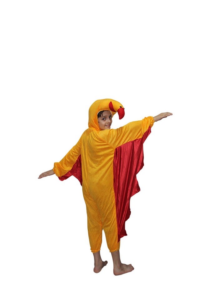 Kaku Fancy Dresses - Kaku Fancy Dresses Fleece Macaw Bird Costume -Yellow, 7-8 Years, For Boys & Girls - Image 1