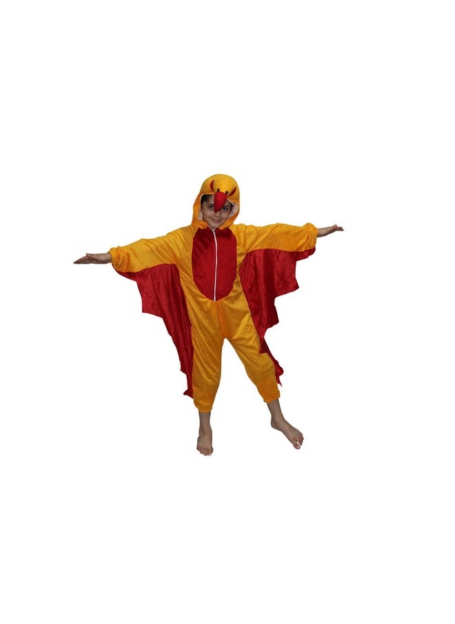 Kaku Fancy Dresses - Kaku Fancy Dresses Fleece Macaw Bird Costume -Yellow, 7-8 Years, For Boys & Girls - Image 1