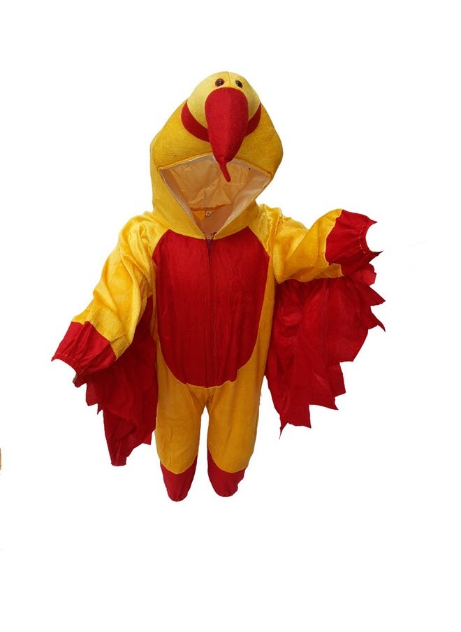 Kaku Fancy Dresses - Kaku Fancy Dresses Fleece Macaw Bird Costume -Yellow, 7-8 Years, For Boys & Girls - Image 1
