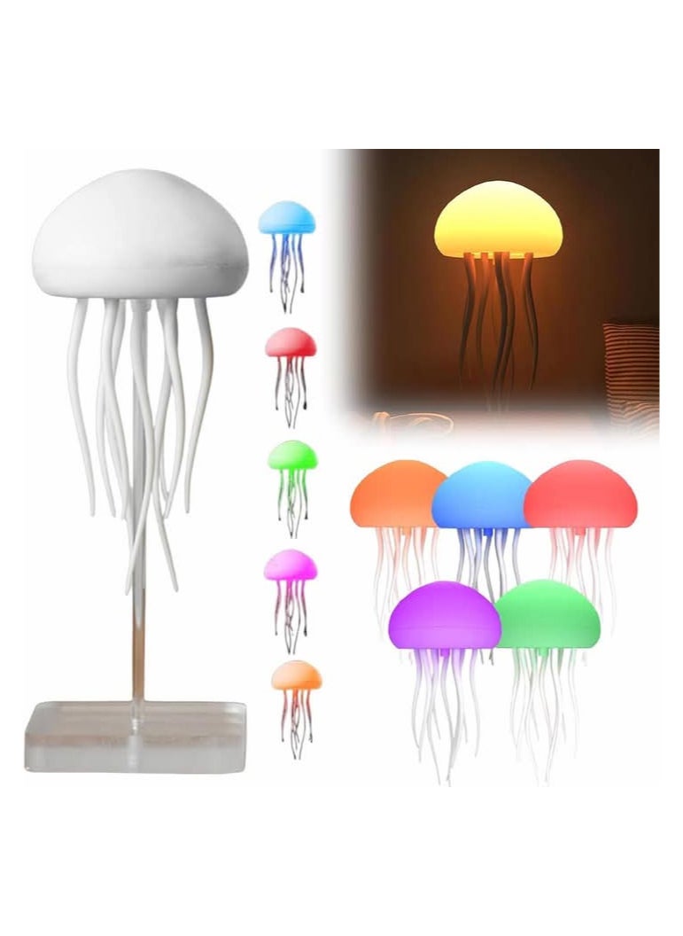 Generic Jellyfish-shaped lamp, movable, rechargeable, USB connection, 3 lighting levels, multiple lighting colors  - Image 1