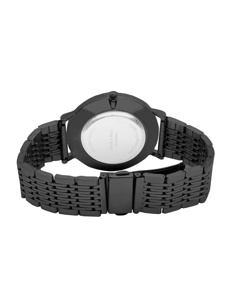Joker & Witch Women Analogue Signature 40mm Black Dial 20mm Stainless Steel Strap Watch - Image 5
