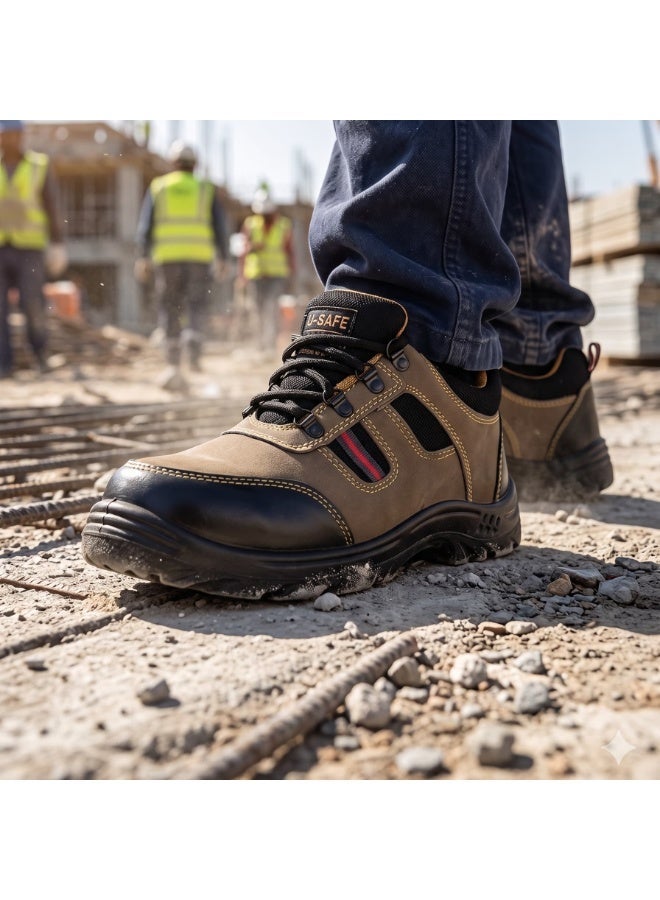 U-Safe Safety Shoes - Indian Brand | Breathable Leather & Steel Toe Cap - Image 2